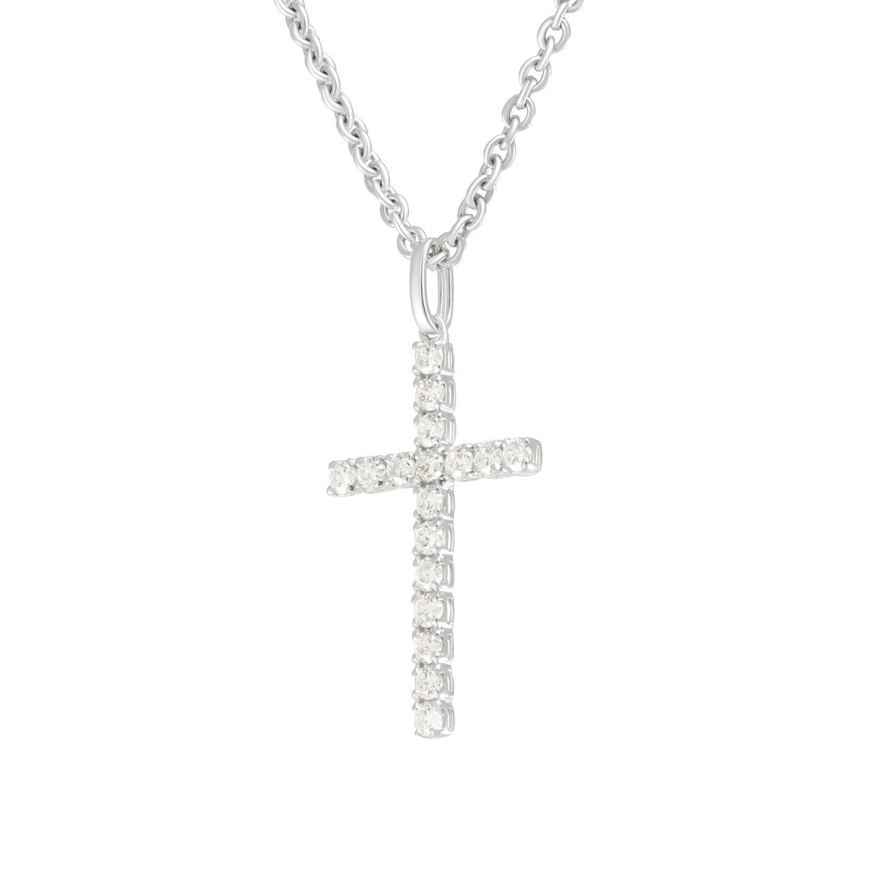 Подвеска-крест из золота 750 с бриллиантами 0.27ct