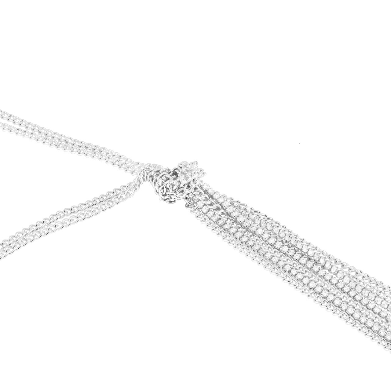 Колье "Knot" с фианитами