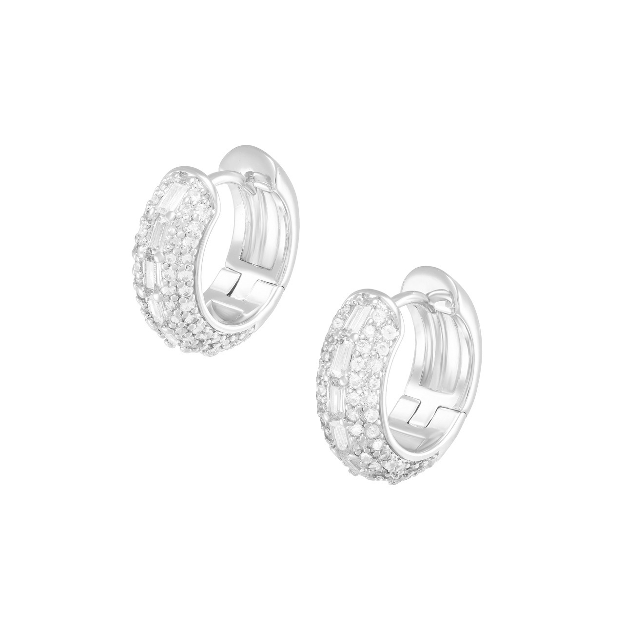 Серьги-конго "Dainty hoops" с фианитами