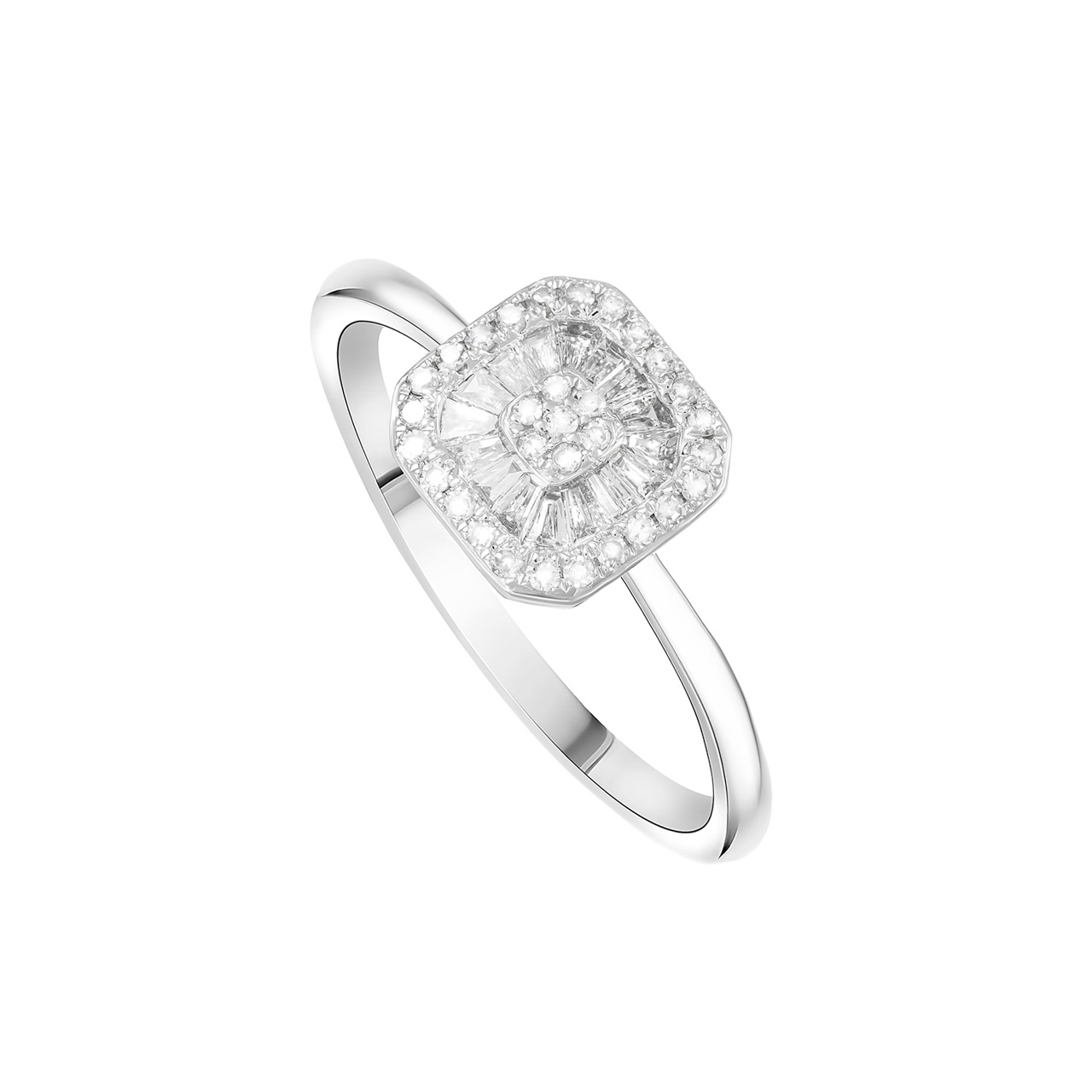 Золотое кольцо с бриллиантами 0.3ct