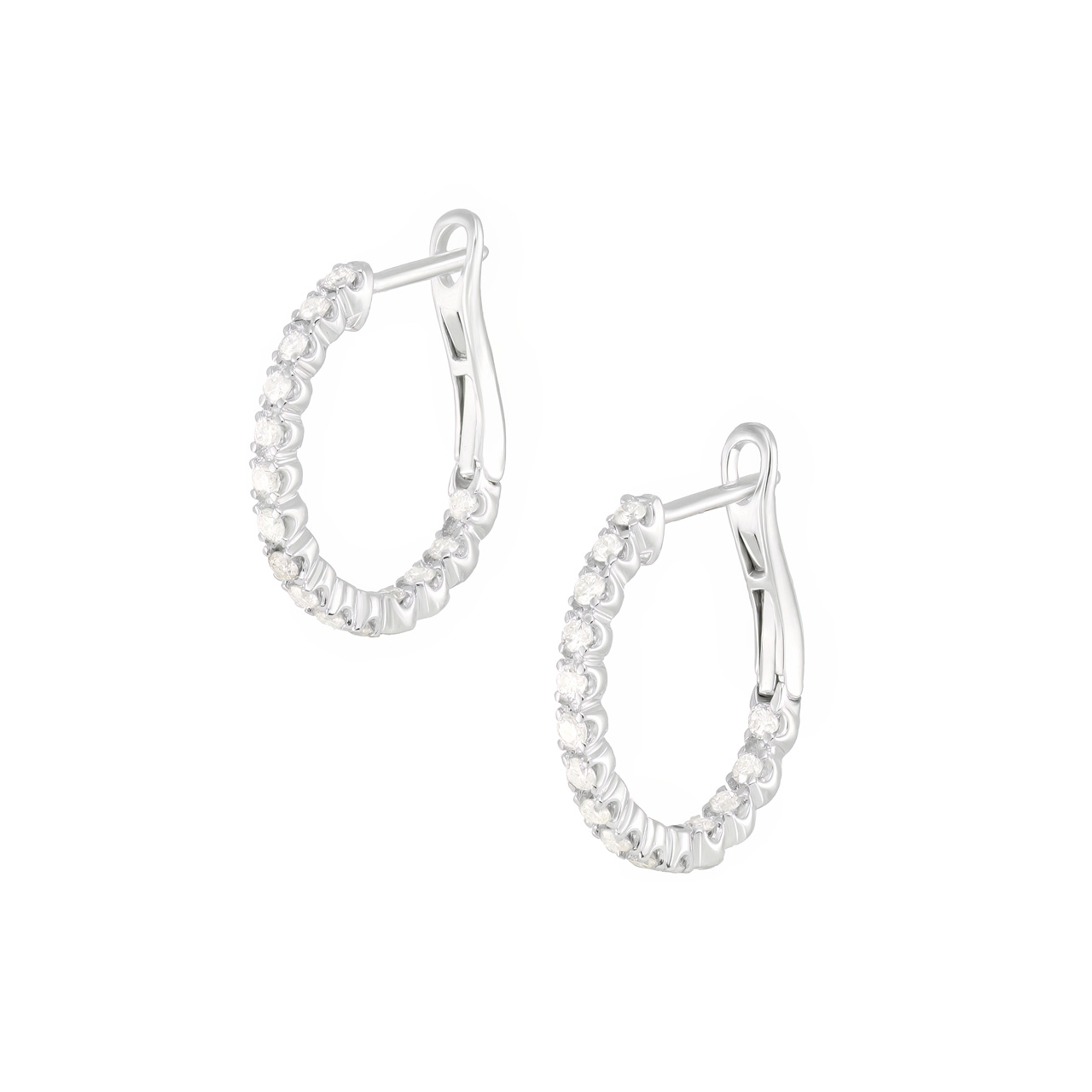 Золотые серьги с бриллиантами 0.35ct