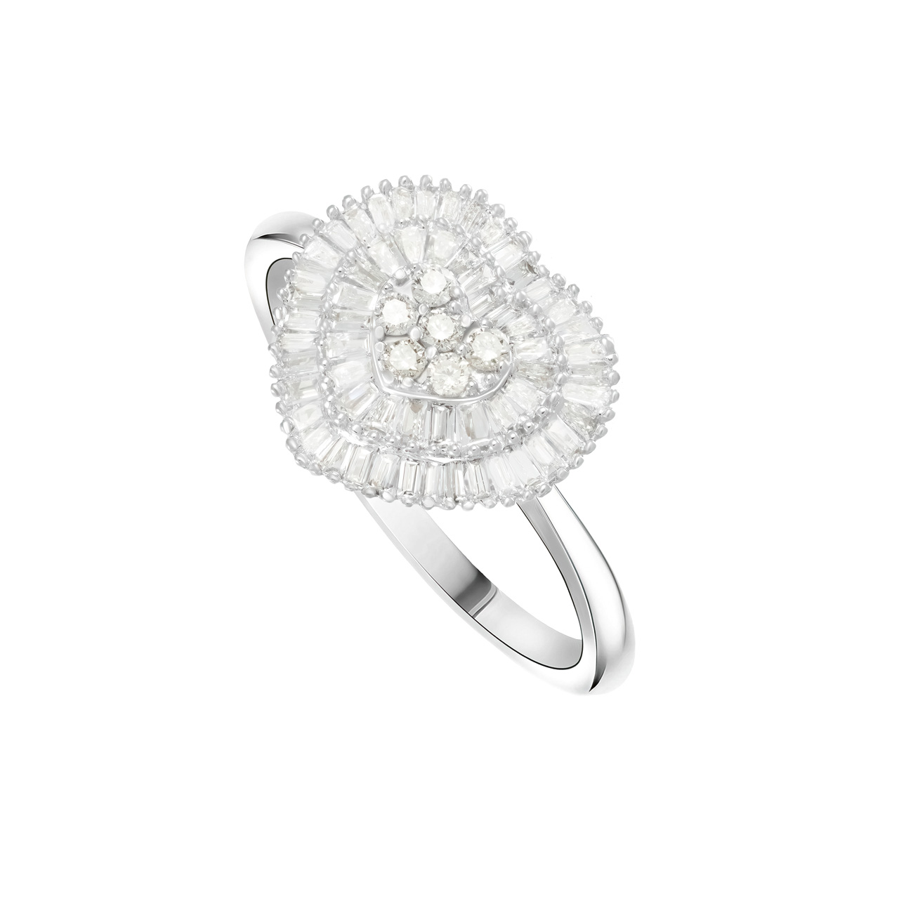 Кольцо из золота 750 с бриллиантами 0.42ct