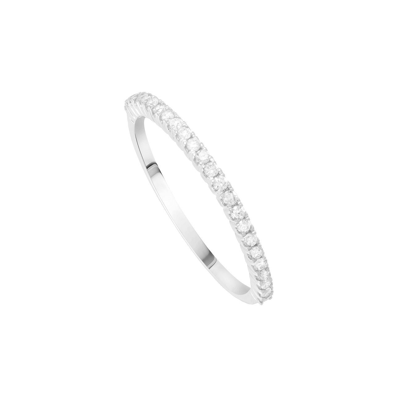 Кольцо-дорожка из золота 750 с бриллиантами 0.19ct