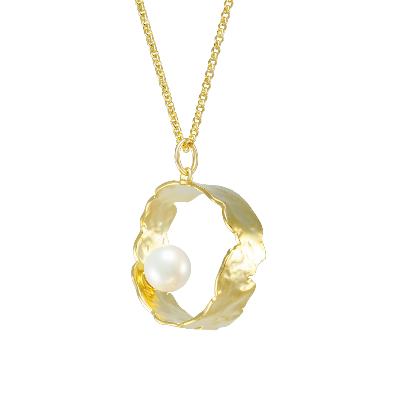 Колье "Shiny Gold" с жемчугом и.