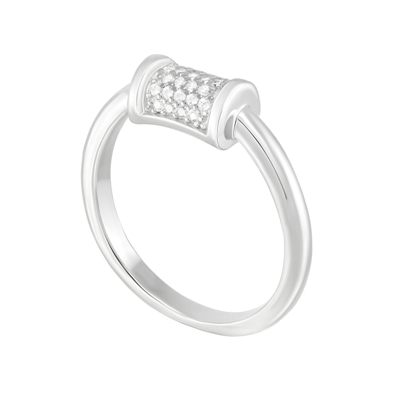Серебряное кольцо с фианитами