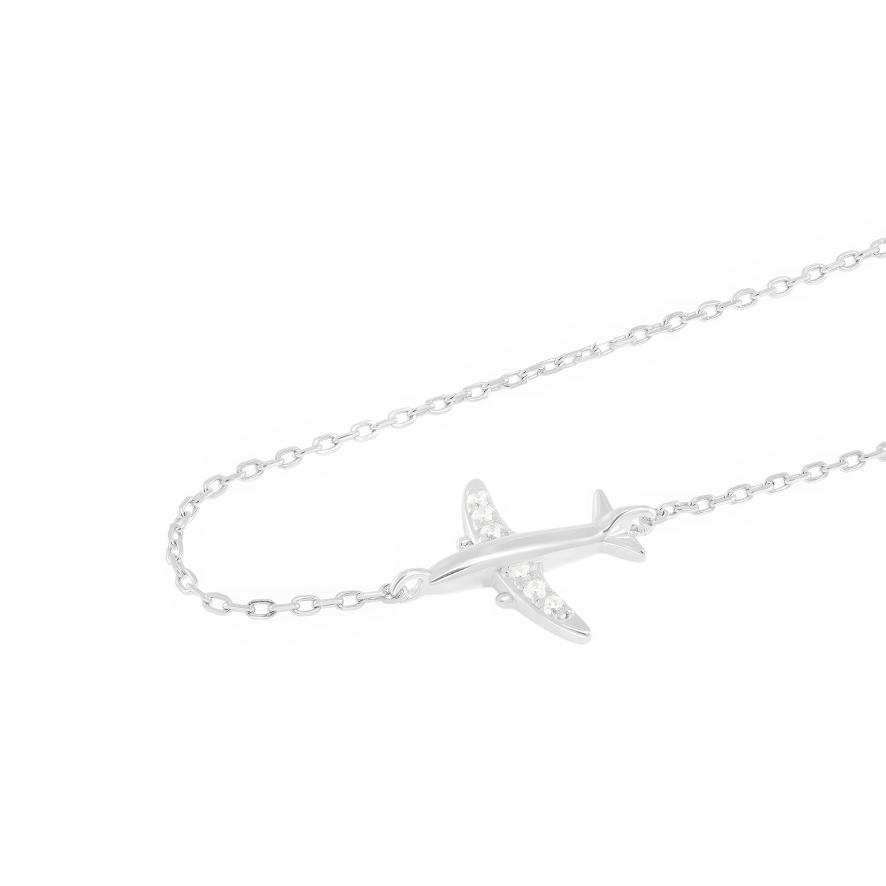 Серебряный браслет "Airplanes" с фианитами