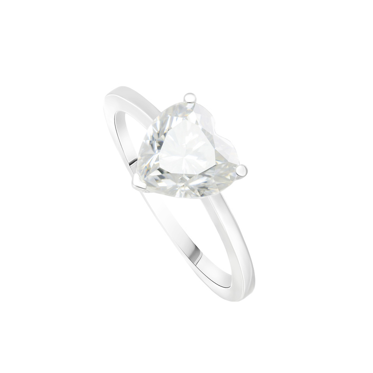 Золотое кольцо с диаллантом 1.5ct огранки "Сердце"