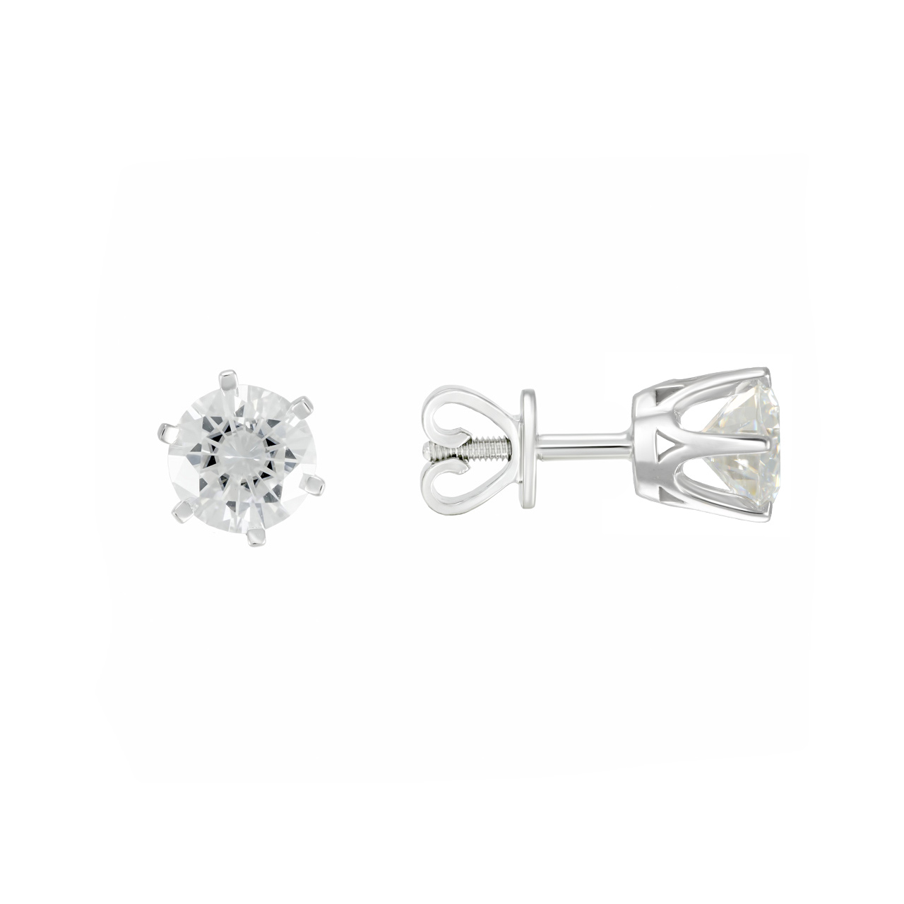Золотые серьги с диаллантами 2.0ct
