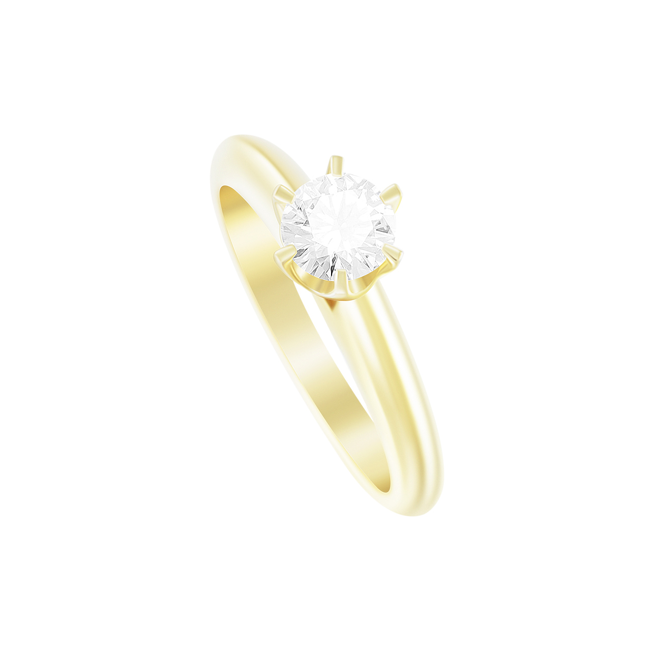 Золотое кольцо с диаллантом 0.5ct