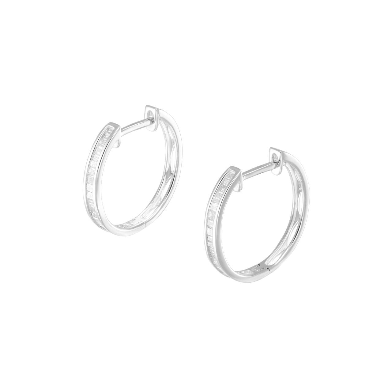 Серьги-конго из золота 750 с бриллиантами 0.25ct